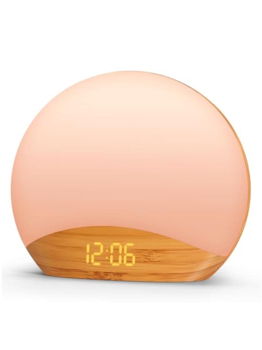 Sunrise Alarm Clock Wake Up White Noise Sound Machine Night Light Wood Grain